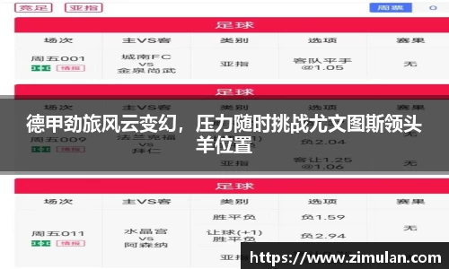 德甲劲旅风云变幻，压力随时挑战尤文图斯领头羊位置