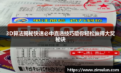 3D算法揭秘快速必中直选技巧助你轻松赢得大奖秘诀